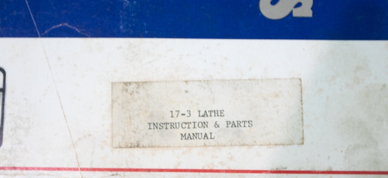 Summit 17-3 , Lathe Instructions Parts and Electrical Manual Year (1974) 60 Page