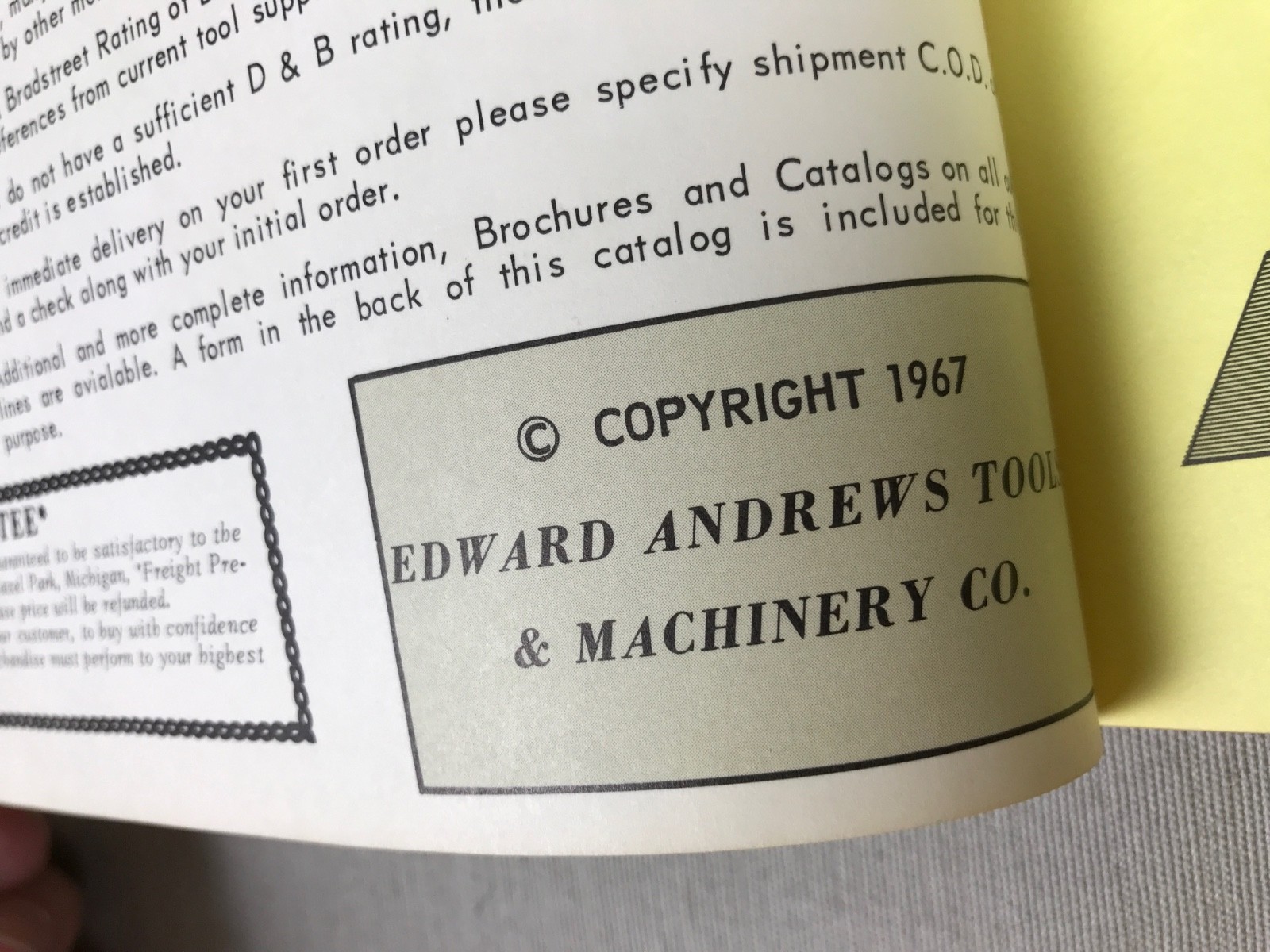 1967 Edward Andrews Tools and Machinery Catalog, Vintage