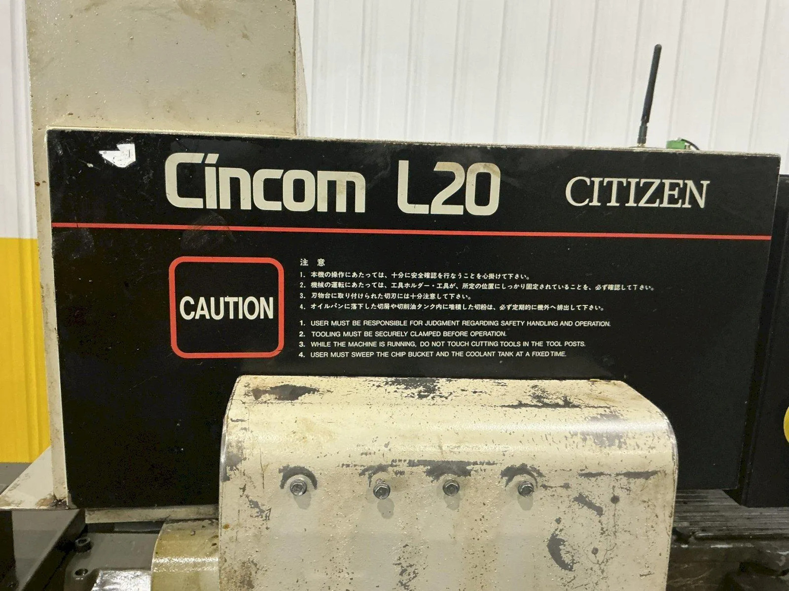 1993 CITIZEN MODEL #L-20 SWISS CNC LATHE : YOBRO #25106