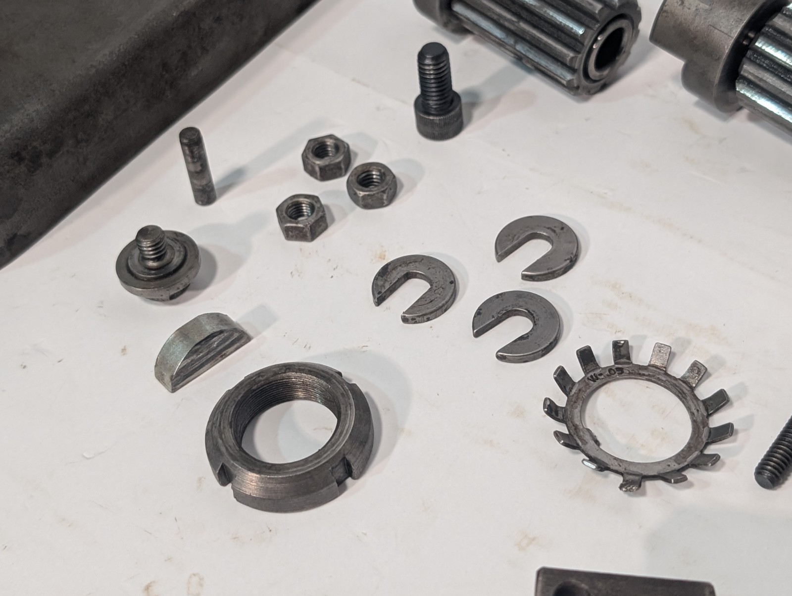 Lot of 19Barber-Colman Hob Shifter Parts including 3 Splined Transmission Shafts
