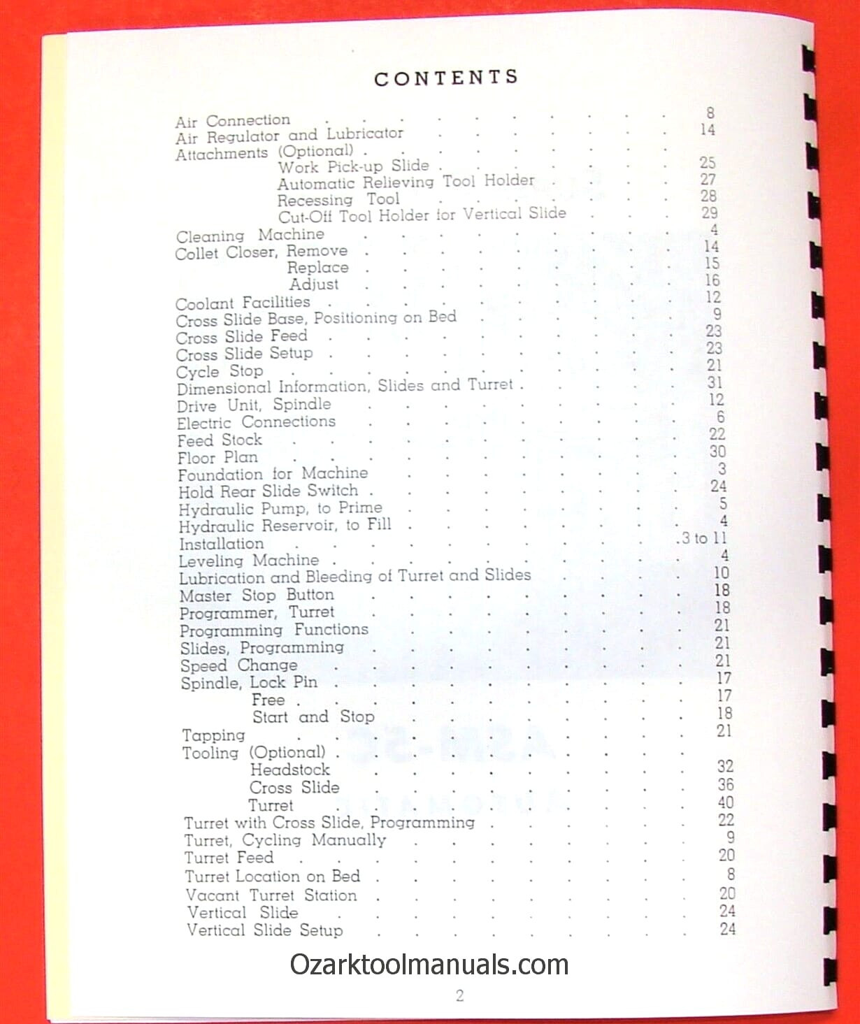 HARDINGE ASM-5C Automatic Metal Lathe Owner Instruction Operator’s Manual 0330