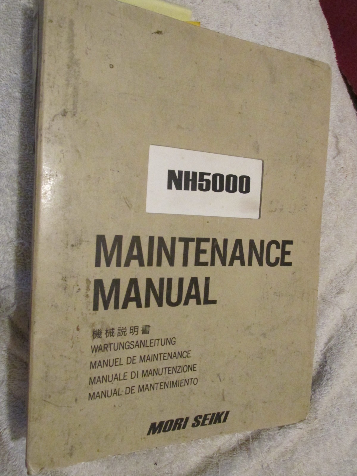 Factory Mori Seiki NH5000 Machining Center CNC Maintenance Manual Binder