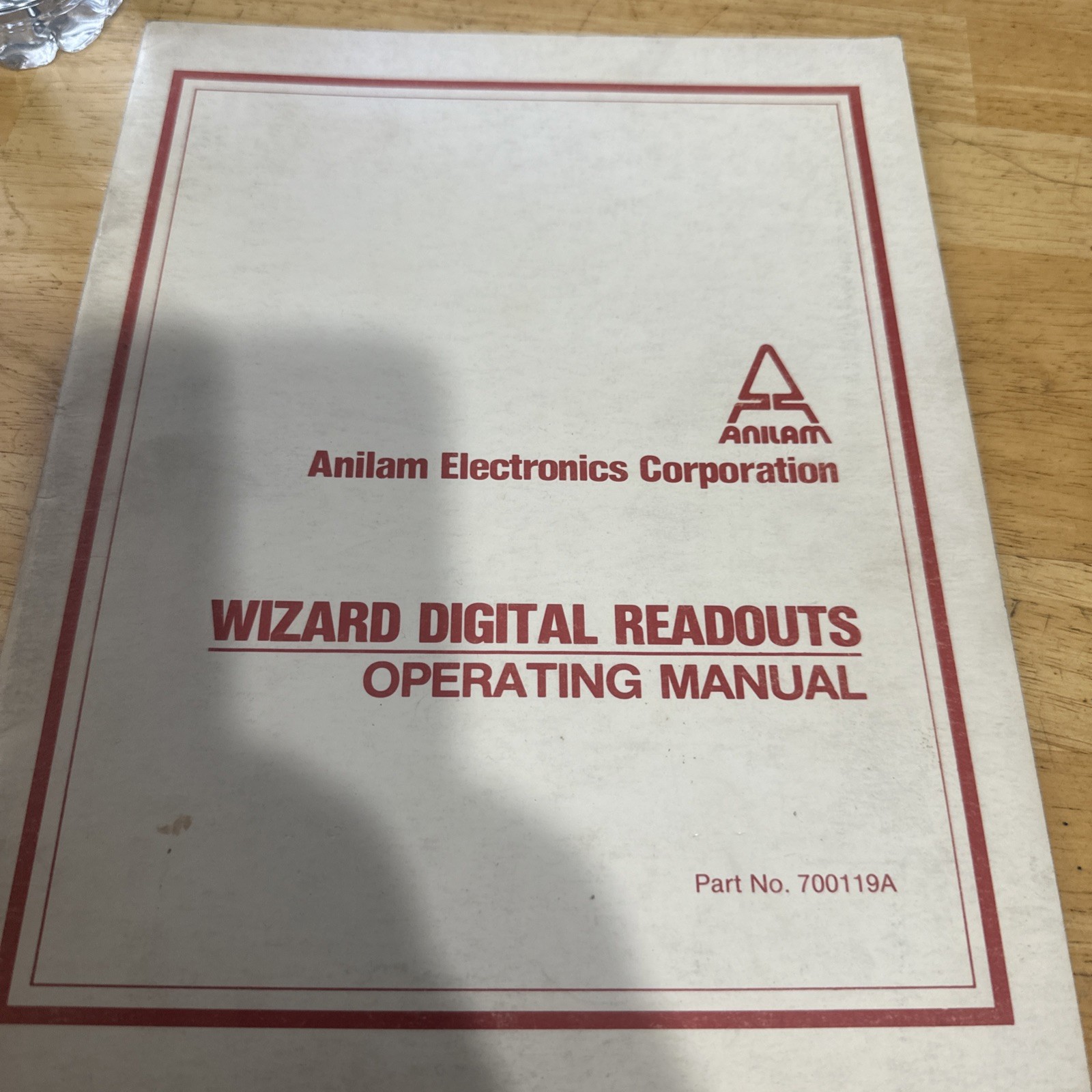 Wizard Digital Readouts Operating Manual Book Only