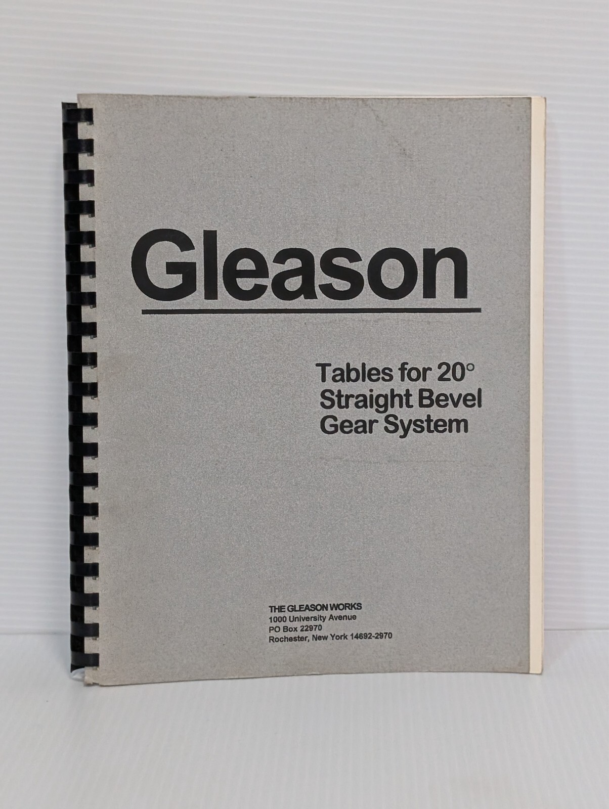 Gleason Tables for 20 Degree Straight Bevel Gear System, Revised 1978
