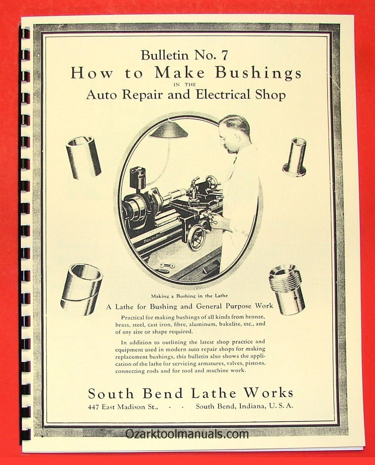 SOUTH BEND How To Make Bushings Manual Bulletins No. 7 & 7-S 0685