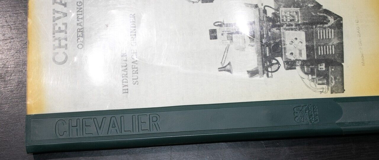 Chevalier FSG-2A618, 2A20, 2A20D,3A20 Surface Grinder Operations & Parts Manual