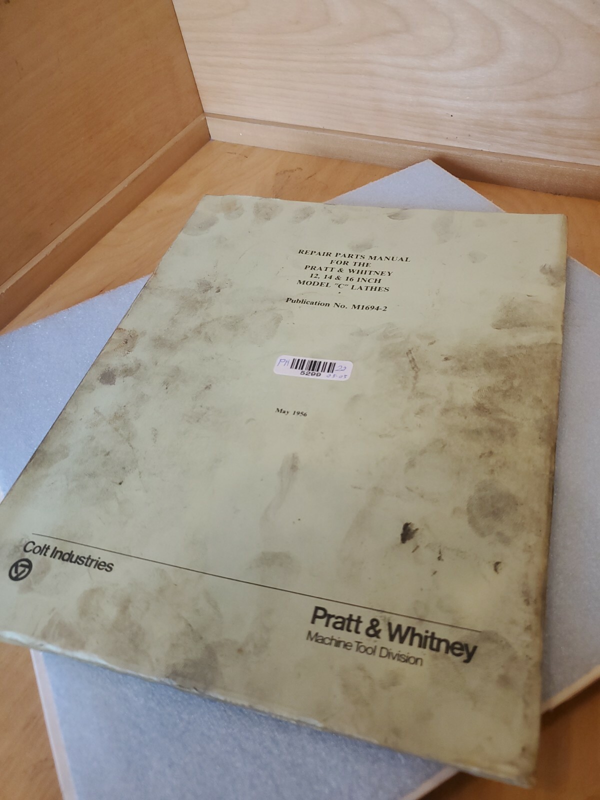 Pratt & Whitney C lathe M1694-2 Repair Parts Manual numbers *IN*STOCK* USA*