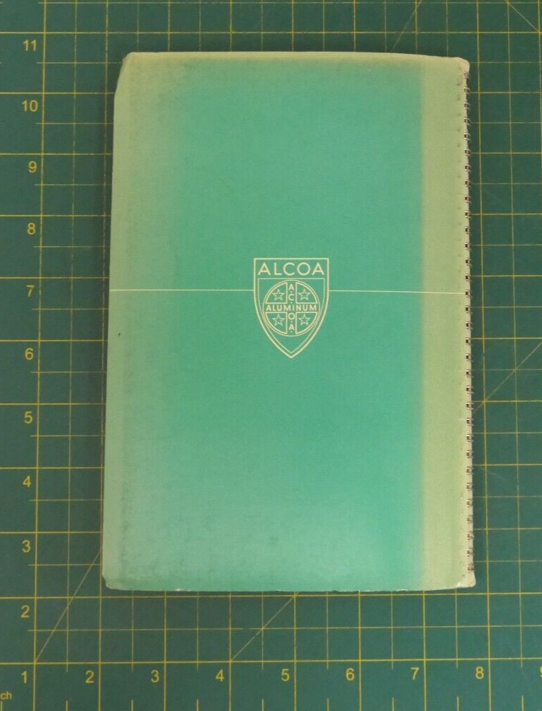 Vintage 1952 Machining Alcoa Aluminum – Characteristics Milling Drilling