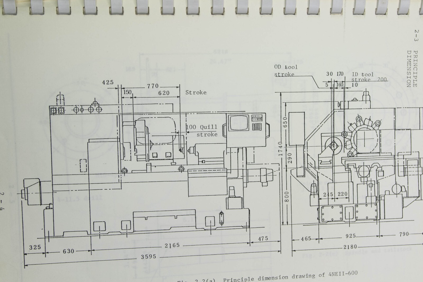 Hitachi Seiki 4NE II 600 CNC Lathe Fanuc 3T-F Operators, Maintenance Manual