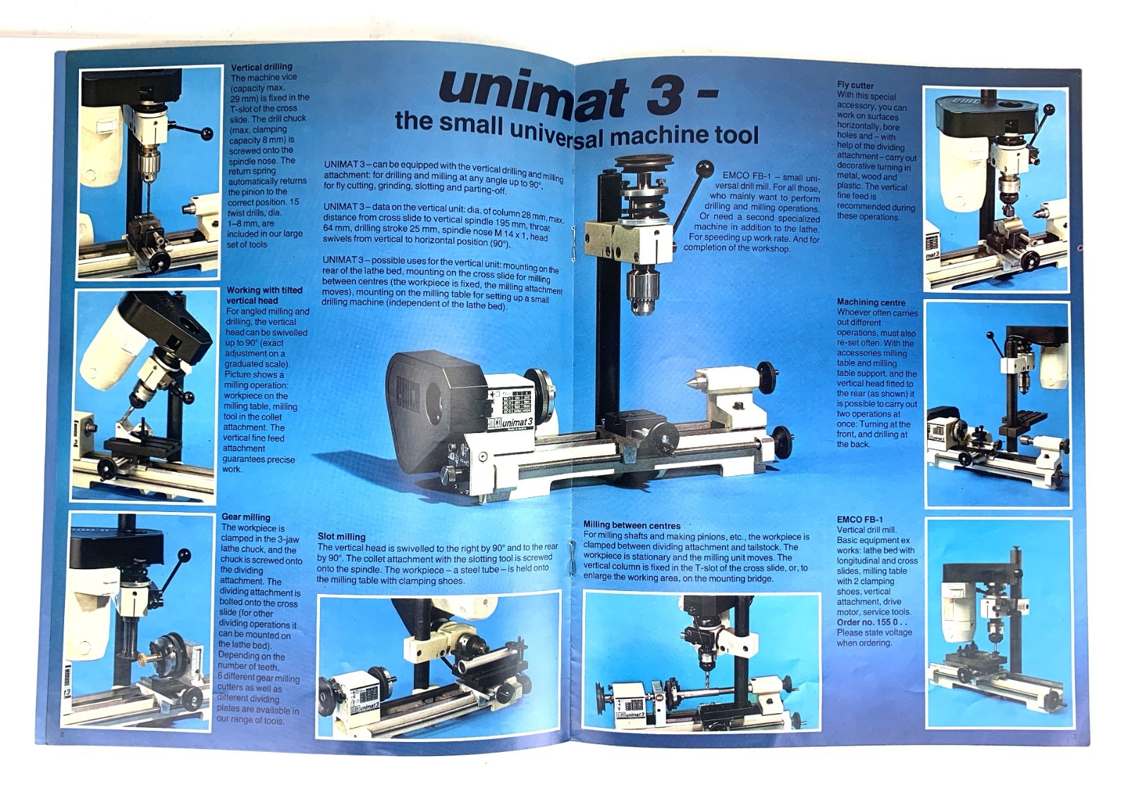 Emco Unimat 3, and Betriebsanleitung Instruction Book