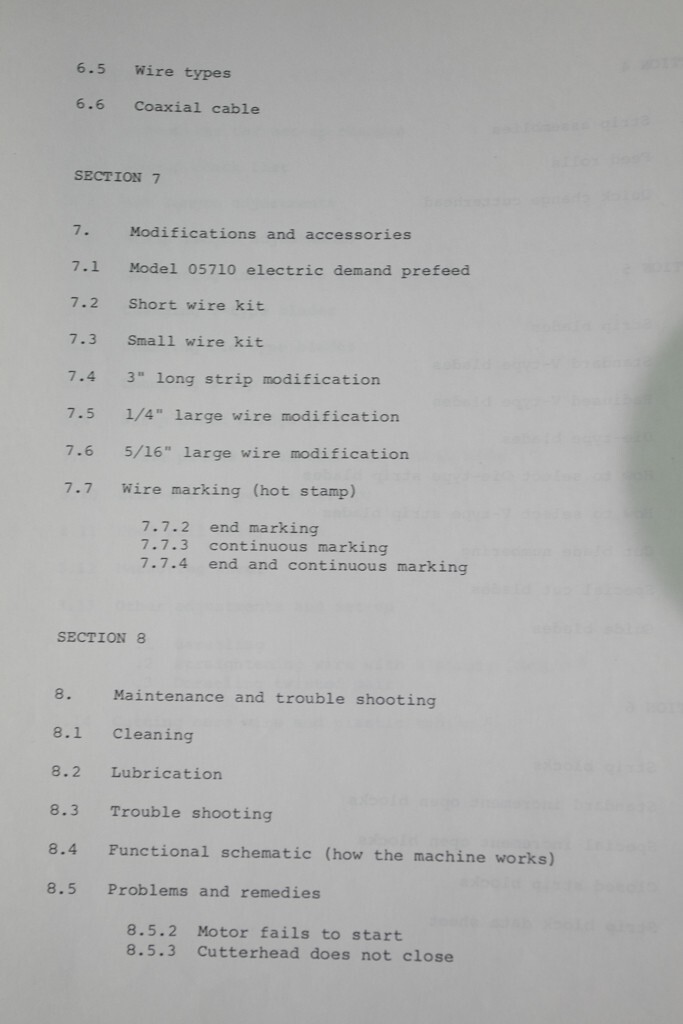 Eubanks Wire Stripper 2600 Operations and Maintenance Manual