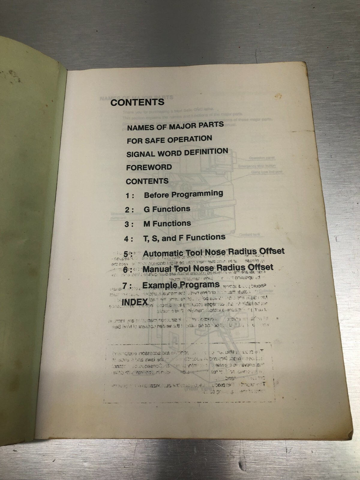Mori Seiki Programming Manual – BL-05, BBL-05 – PM-BBL05MSC521-A2E