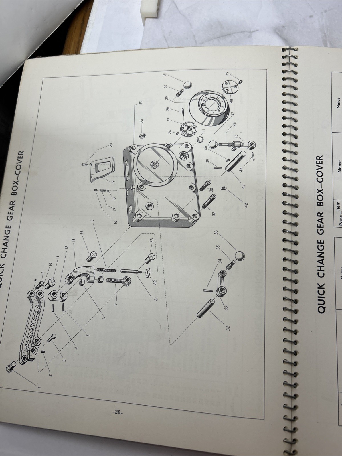 Lodge & Shipley Model X Lathe Instruction Book & Repair & Parts Manual