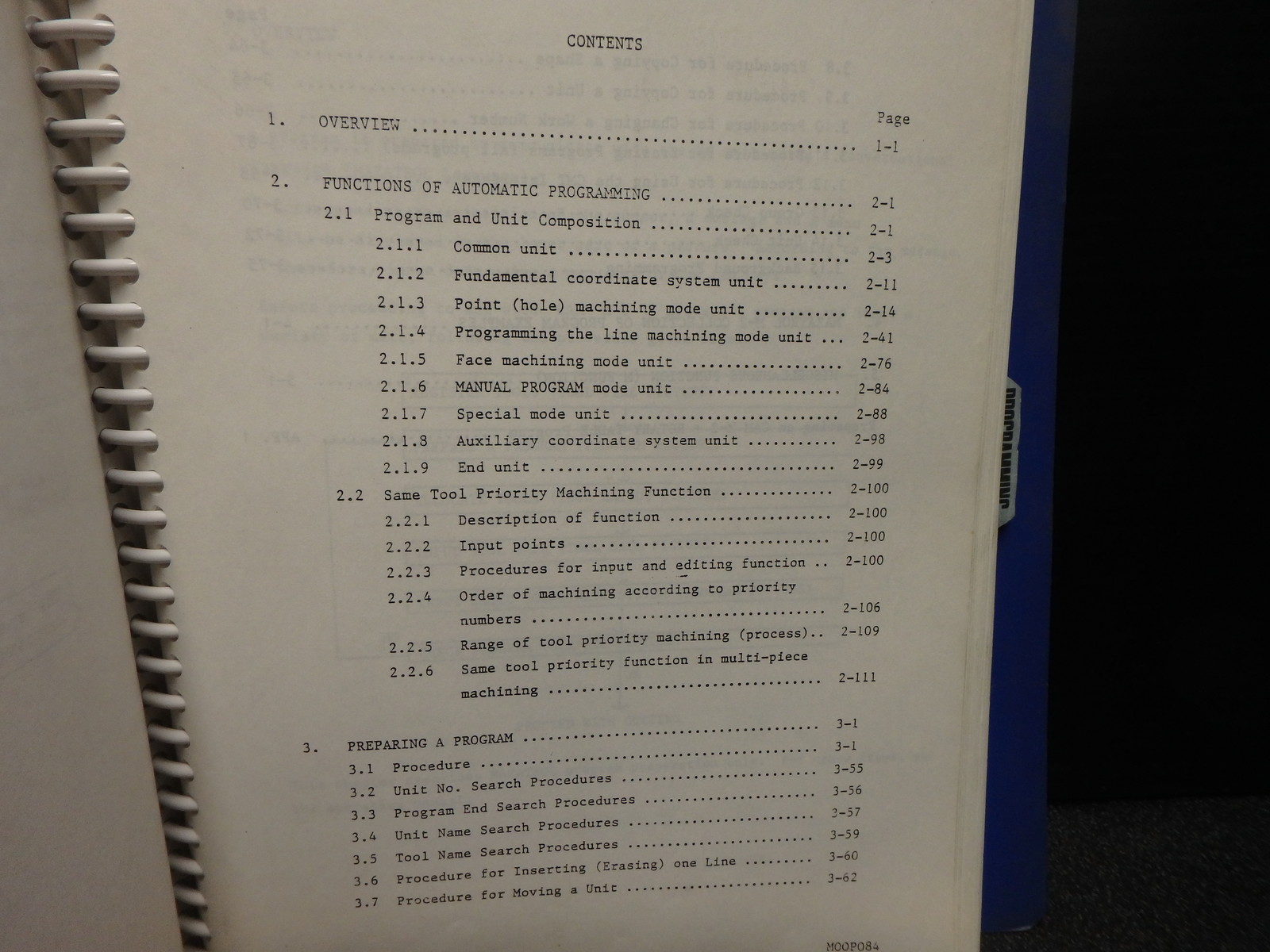 YAMAZAKI Programming Manual_MAZAK CAM M-2_MOOP084_M00P084 Mazatrol M2 CNC VMC