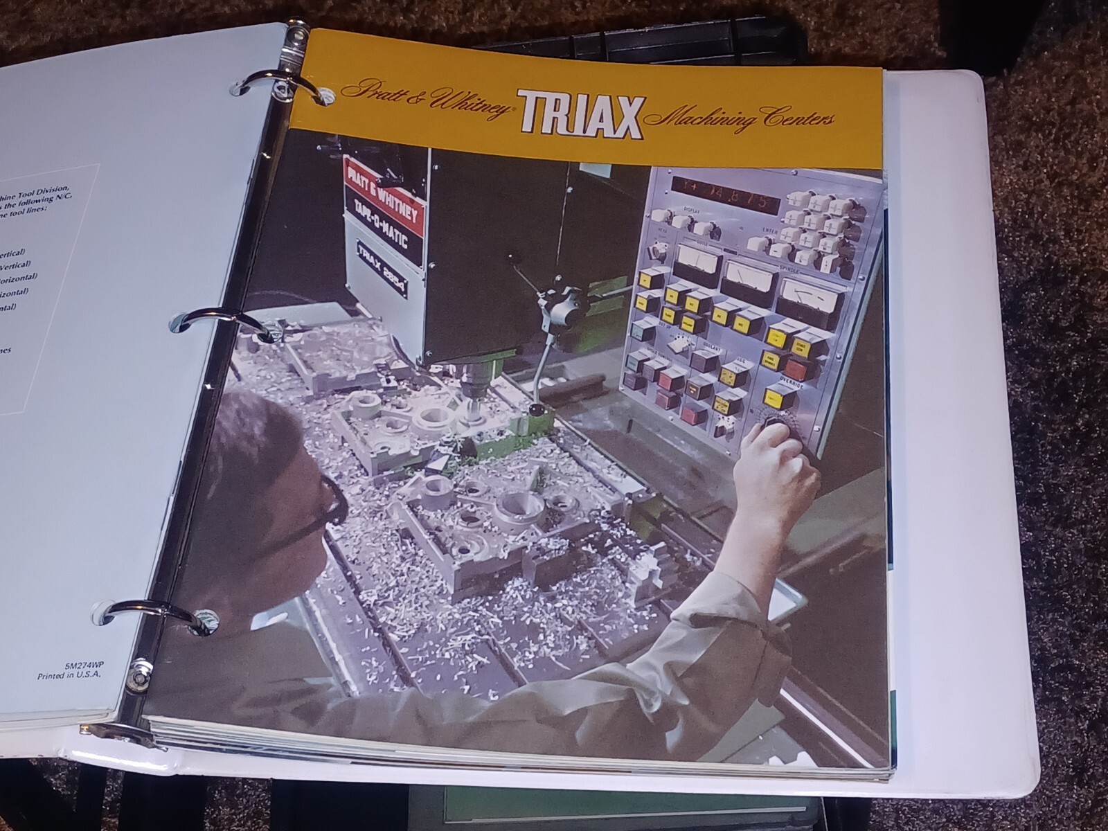 1974 Pratt & Whitney MACHINING TOOLS Catalog book LOT salesman 3 Ring Binder OLD