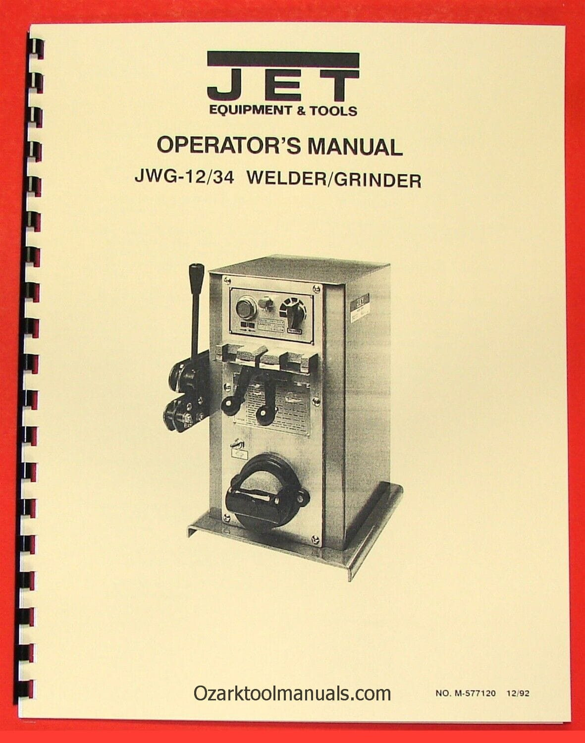 JET/Asian JWG-12 & JWG-34 Butt Blade Welder Instructions & Parts Manual 0877