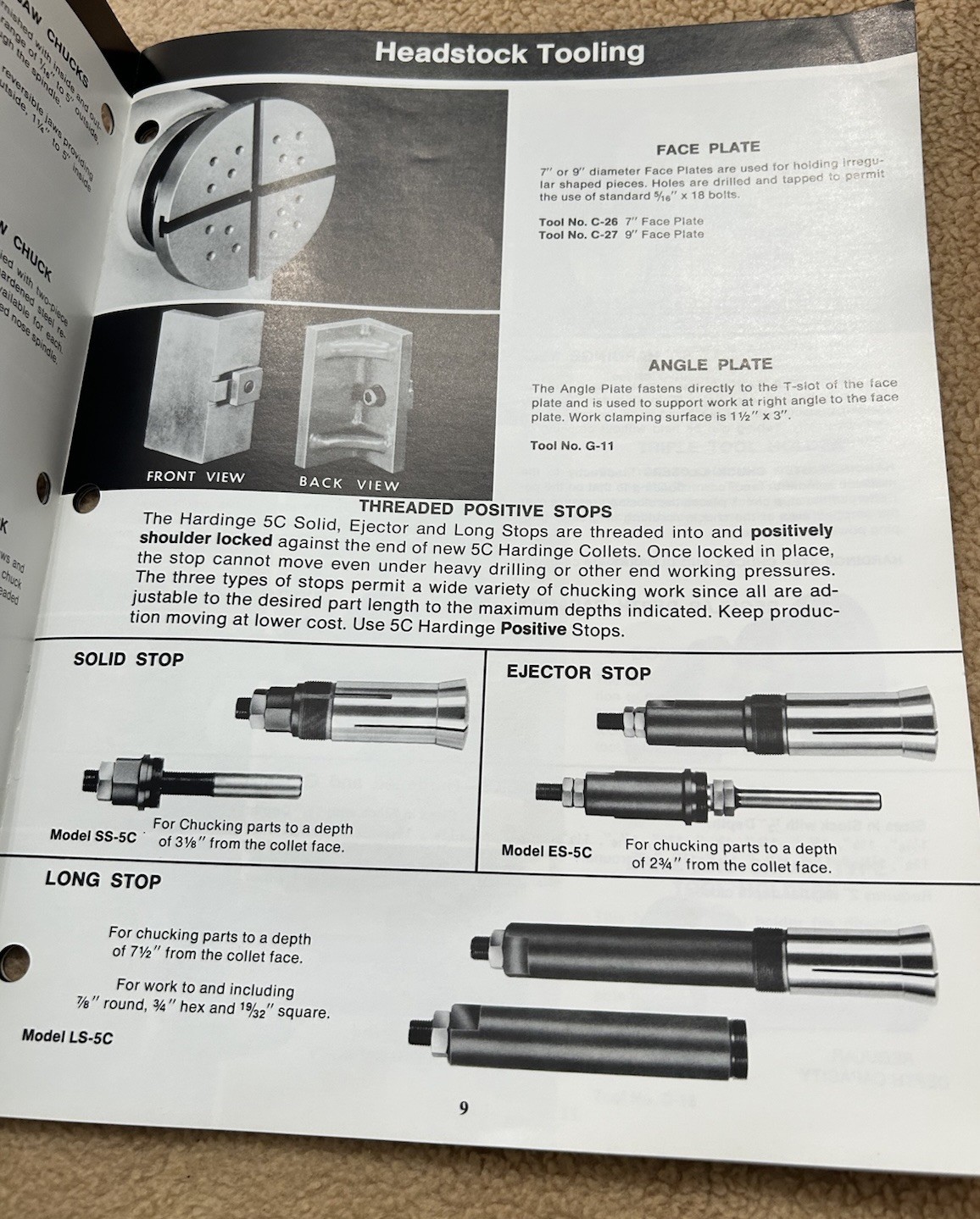 Hardinge Super Precision Chucking Machine Sales Brochure/Catalog