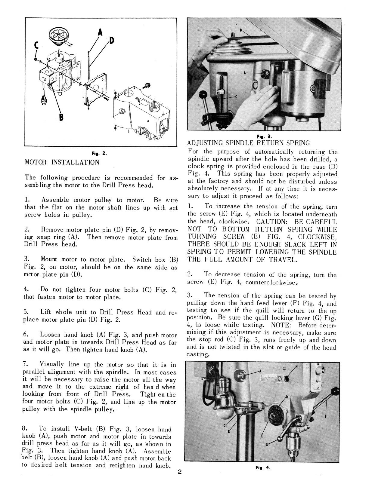 Rockwell Delta 6 + 6 Drill Press 15″ s/n up to 139-3001 Op & Parts Manual #1914