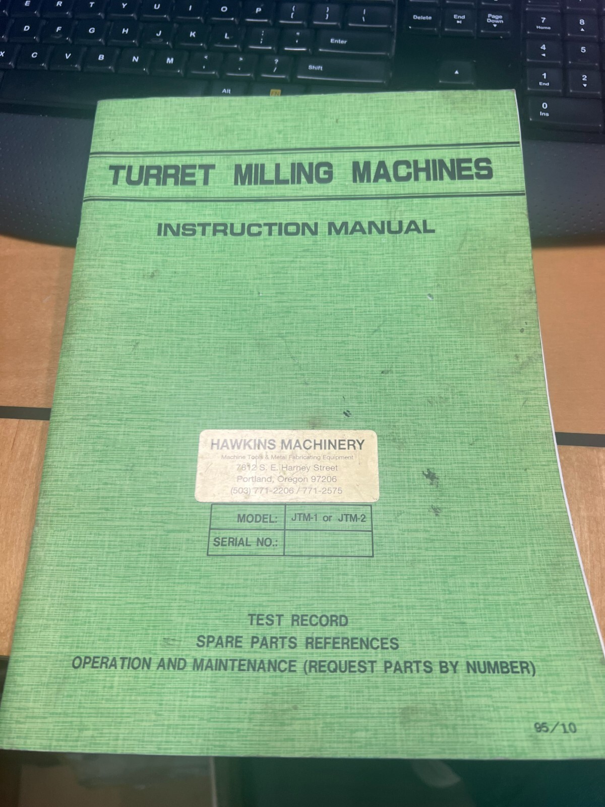 Import – Exacto – Turret Vertical Milling Machine Models JTM-1 or JTM-2
