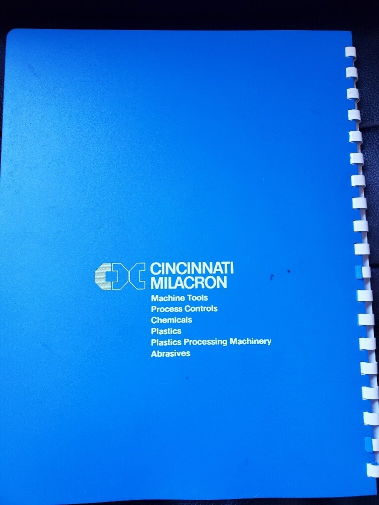 1974 Cincinnati Centerless Lapping Machine Service Manual and Parts List Catalog