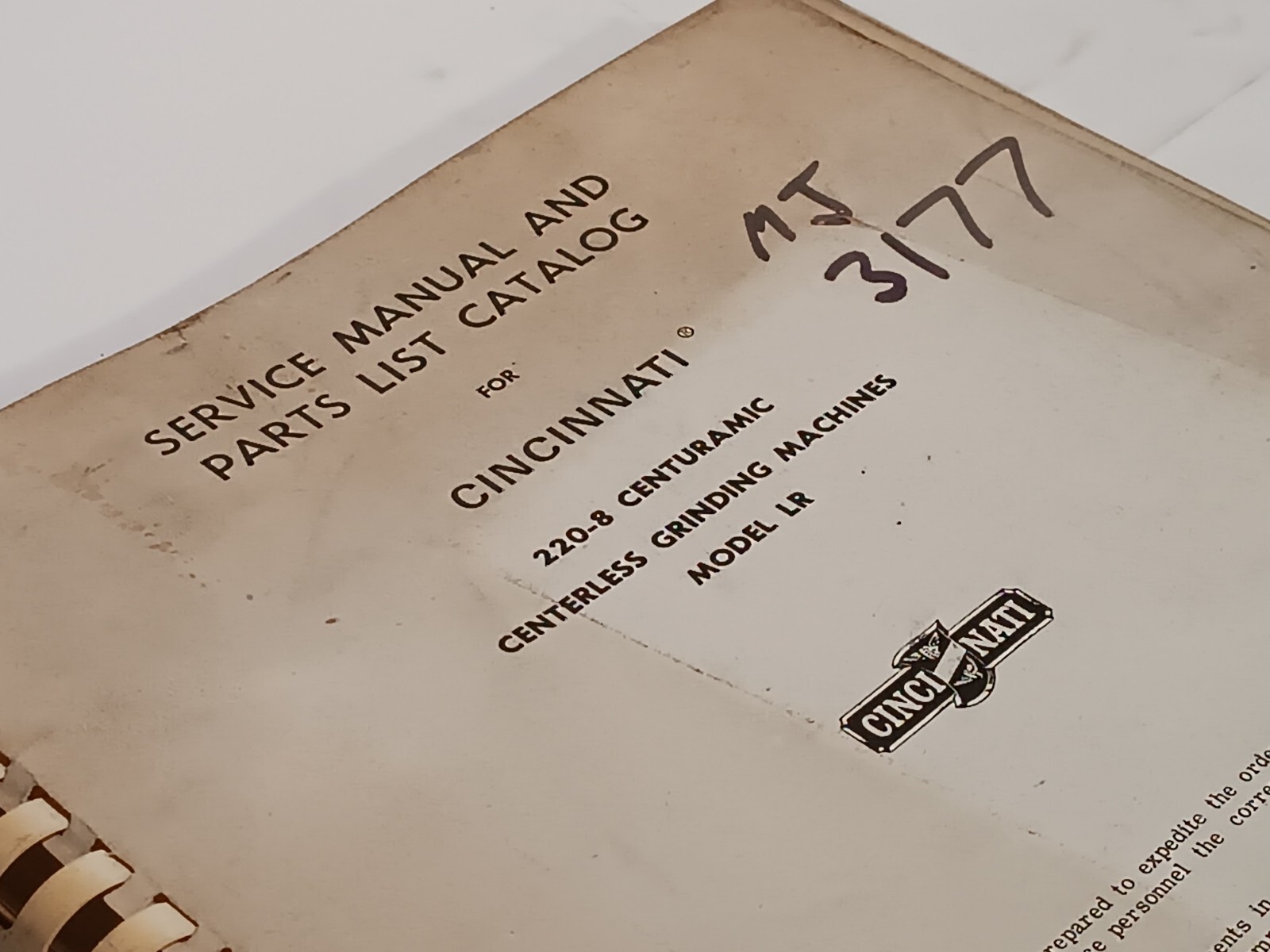 Cincinnati Milacron 200 300 Series Centuramic & Twingrip Grinding Machine Manual