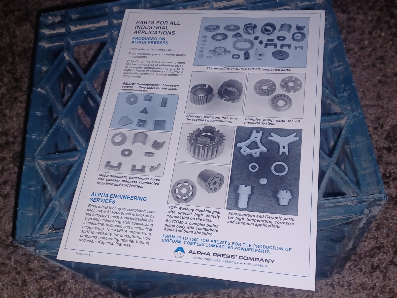 Vtg ALPHA PRESS COMPANY SALES CATALOG Machinist Tools 3 BOOK/FLYER LOT SET