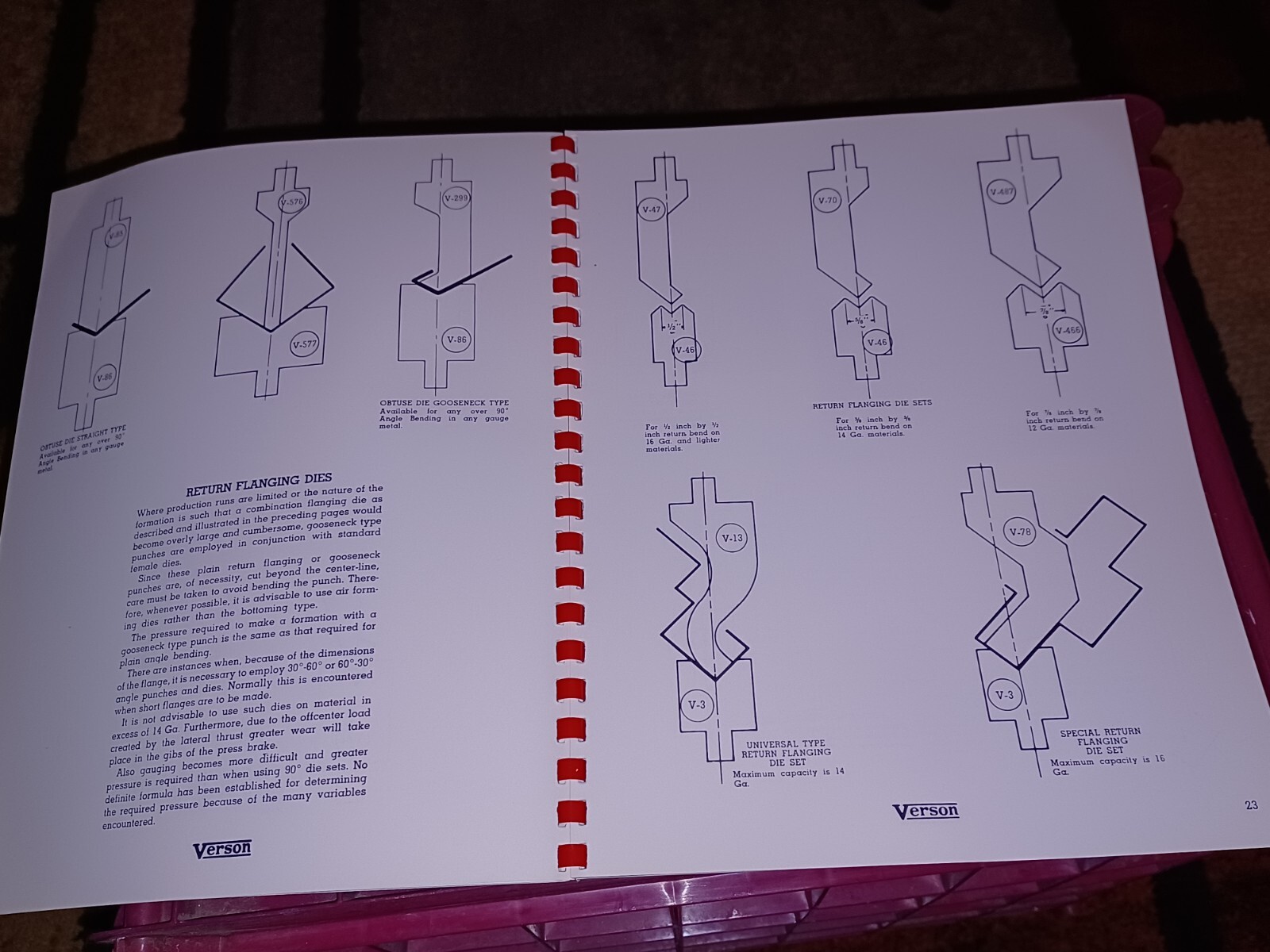 Verson allsteel Press Company Die Manual CATALOG DM-53 Brakes Punching Attachmen