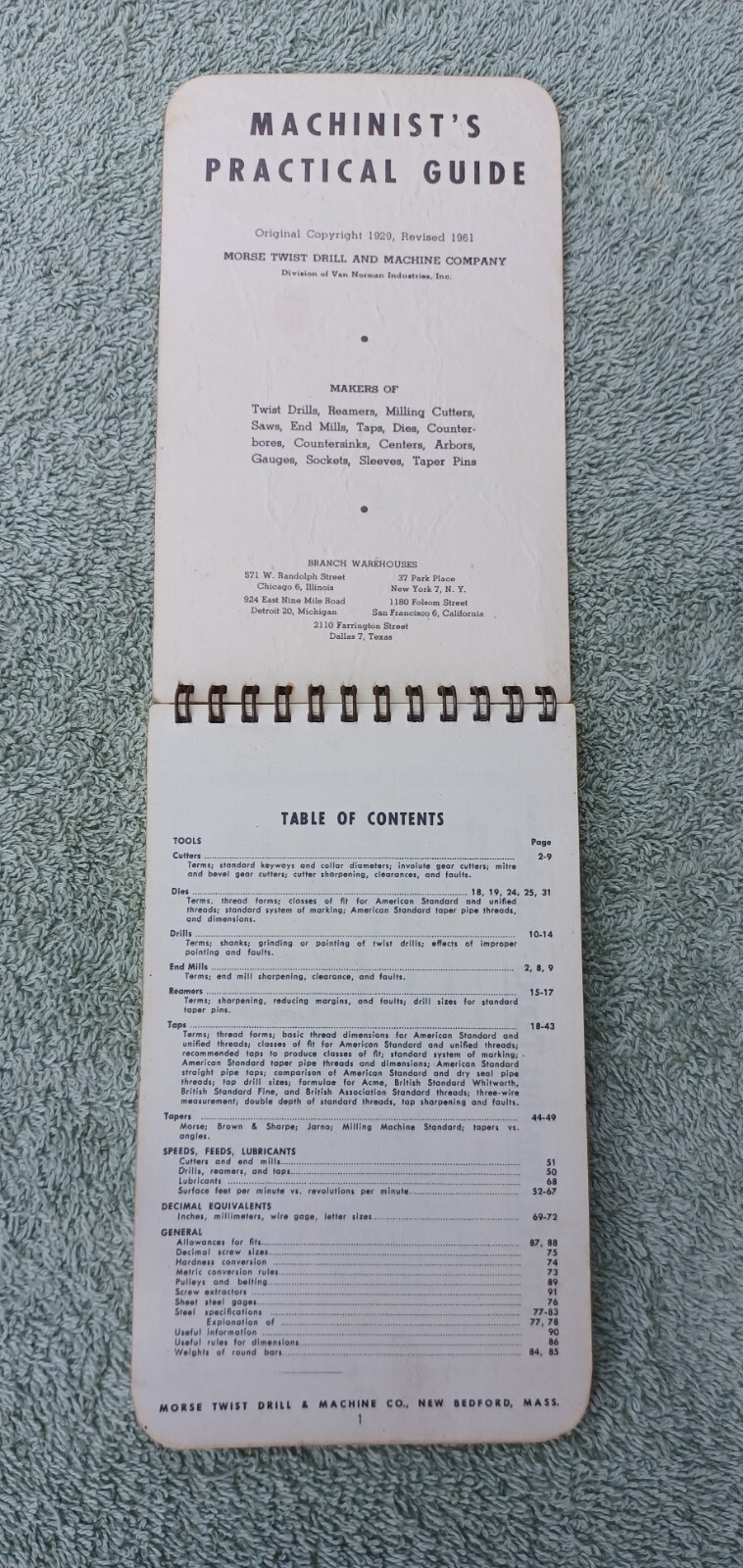 Morse Machinist’s Practical Guide & John Bridge Sons 84th Year Blue Book