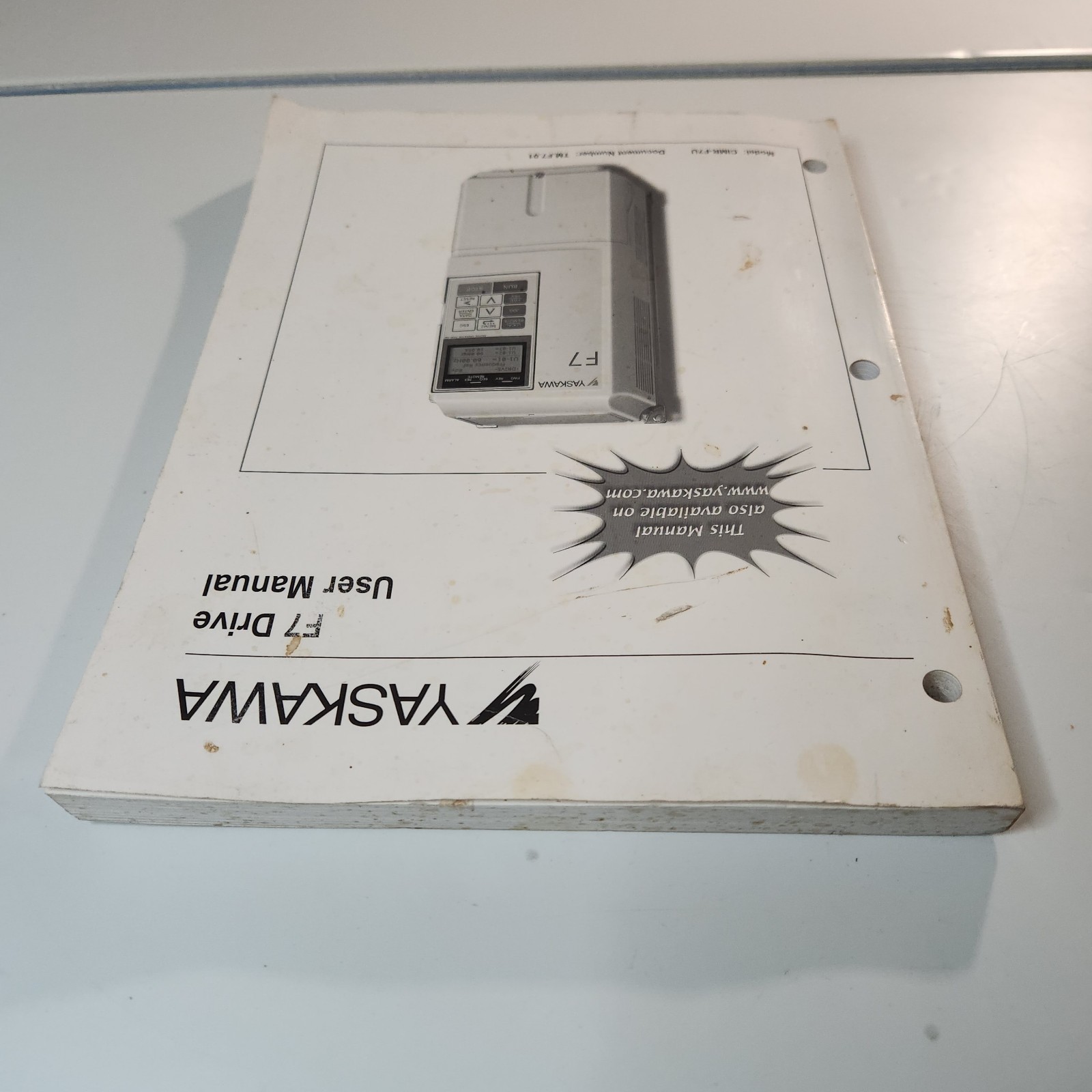 Yaskawa F7 Drive User Manual Model CIMR-F7U Document TM. F7.01