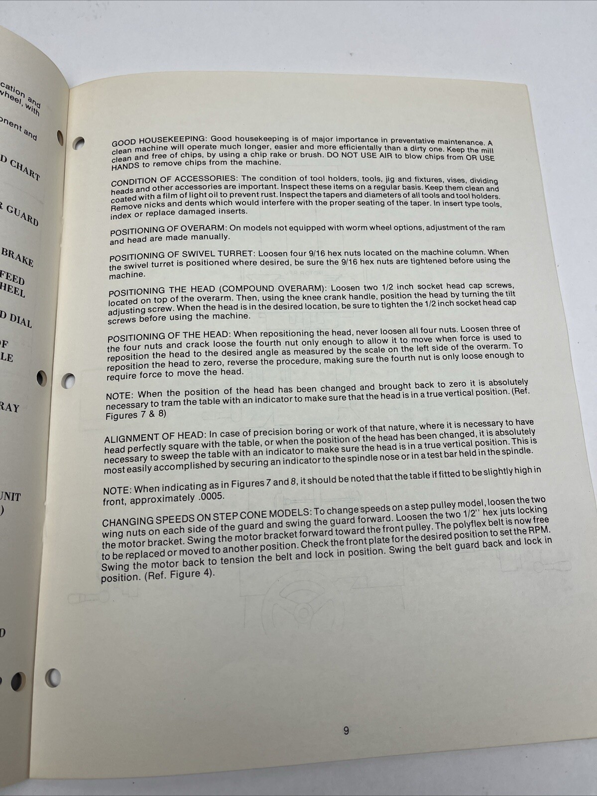 Millrite POWERMATIC Vertical Milling Machine Owner Operator’s Manual