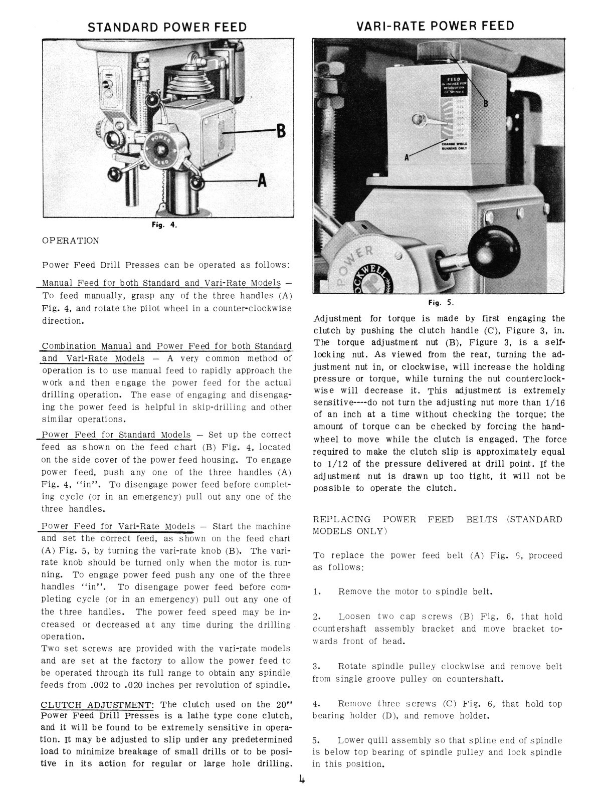 Delta Rockwell 20″ Drill Press Operating and Parts List Manual *846