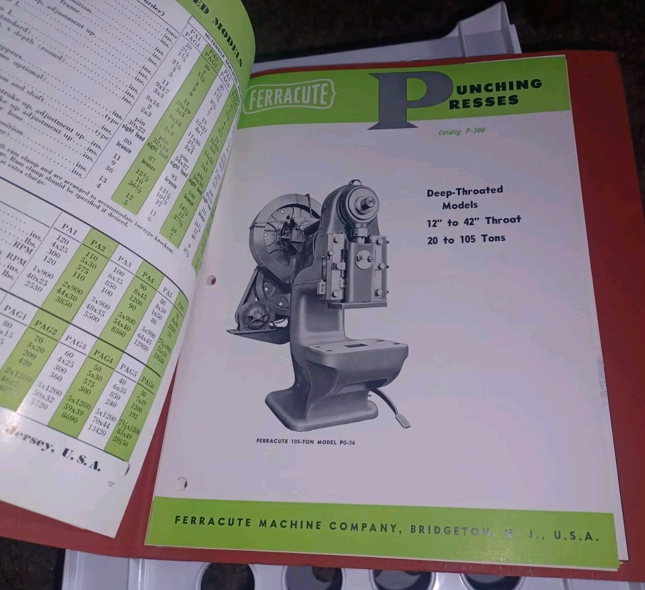 Vtg Ferracute Machine Tool Catalog Lot Stamping Presses Brakes 1940’s PROPOSAL