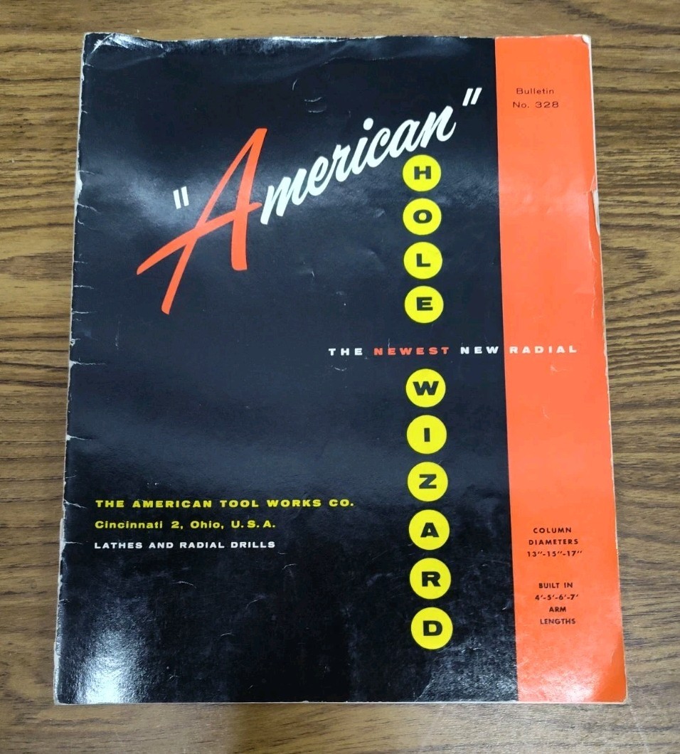 American Tool Co, OH Jole Wizard Radial Drilling Industrial Machine Brochure Vtg