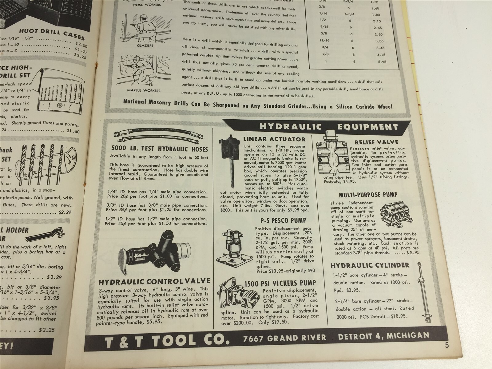 Vintage 1977 T and T Tool Company Catalog Detroit Michigan