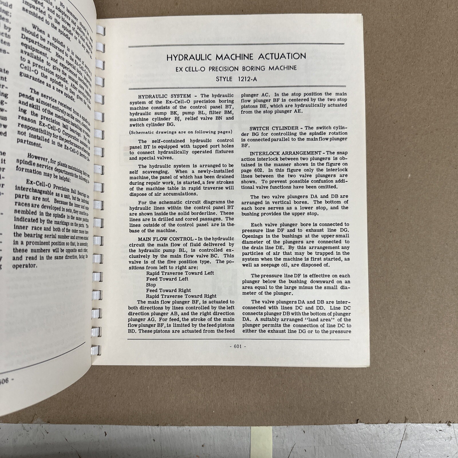 Ex-Cell-O Precision Boring Machine Operation And Maintenance Manual Style 1212-A