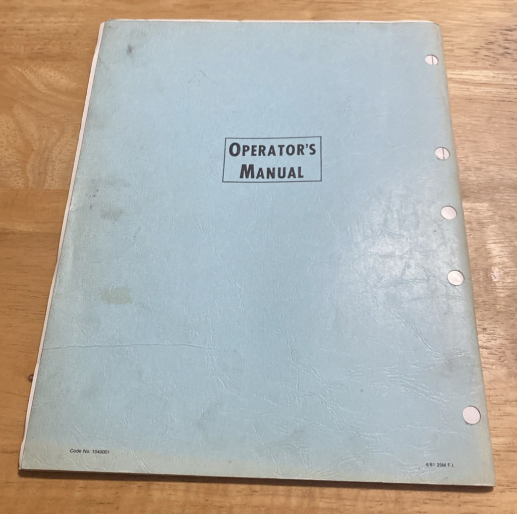 Bridgeport Textron Series 1 Milling Machine M-105H Operation, Maintenance Manual