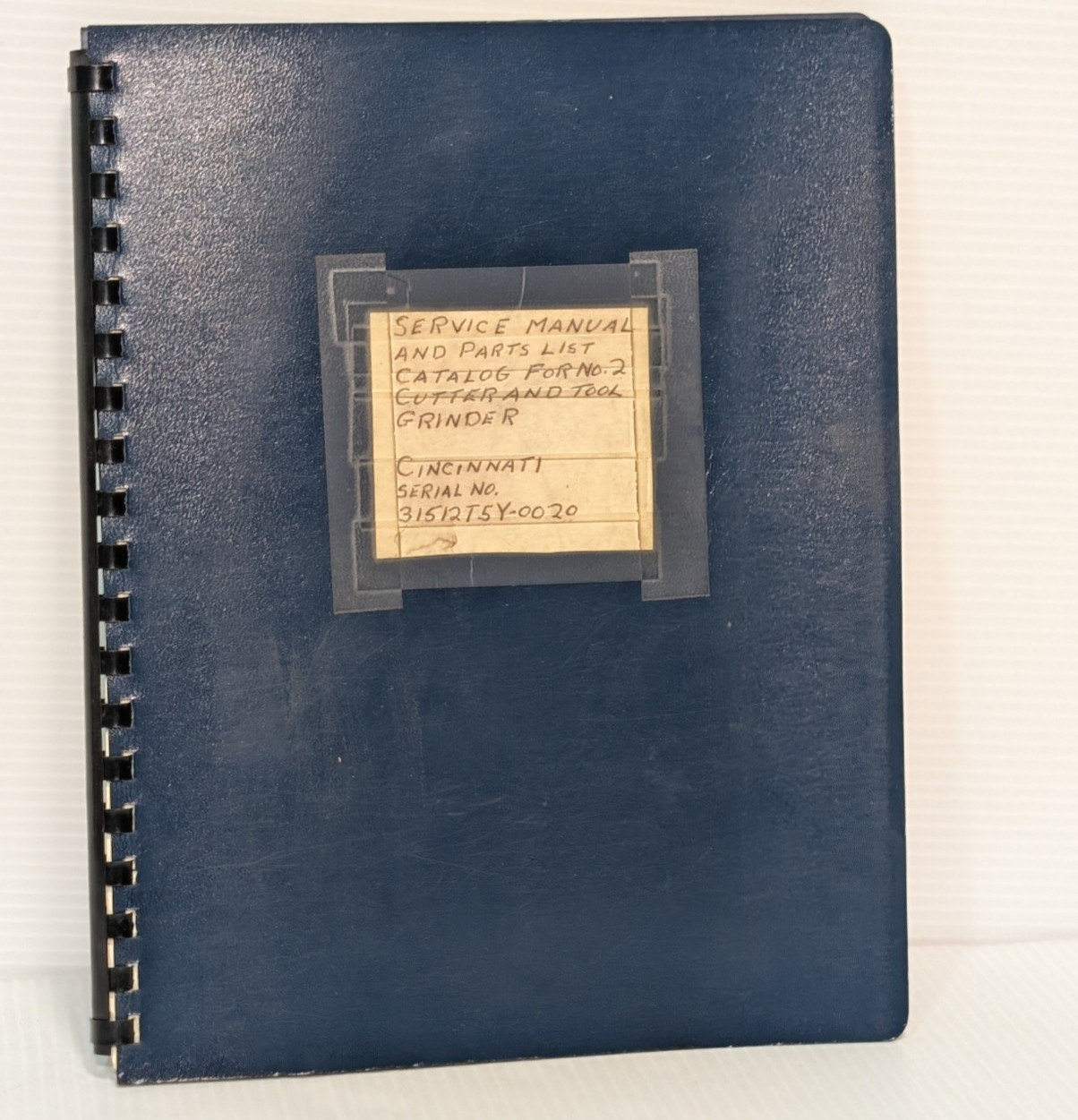Cincinnati Milling Machine No.2 DO, Cutter & Grinder Service Manual & Parts List