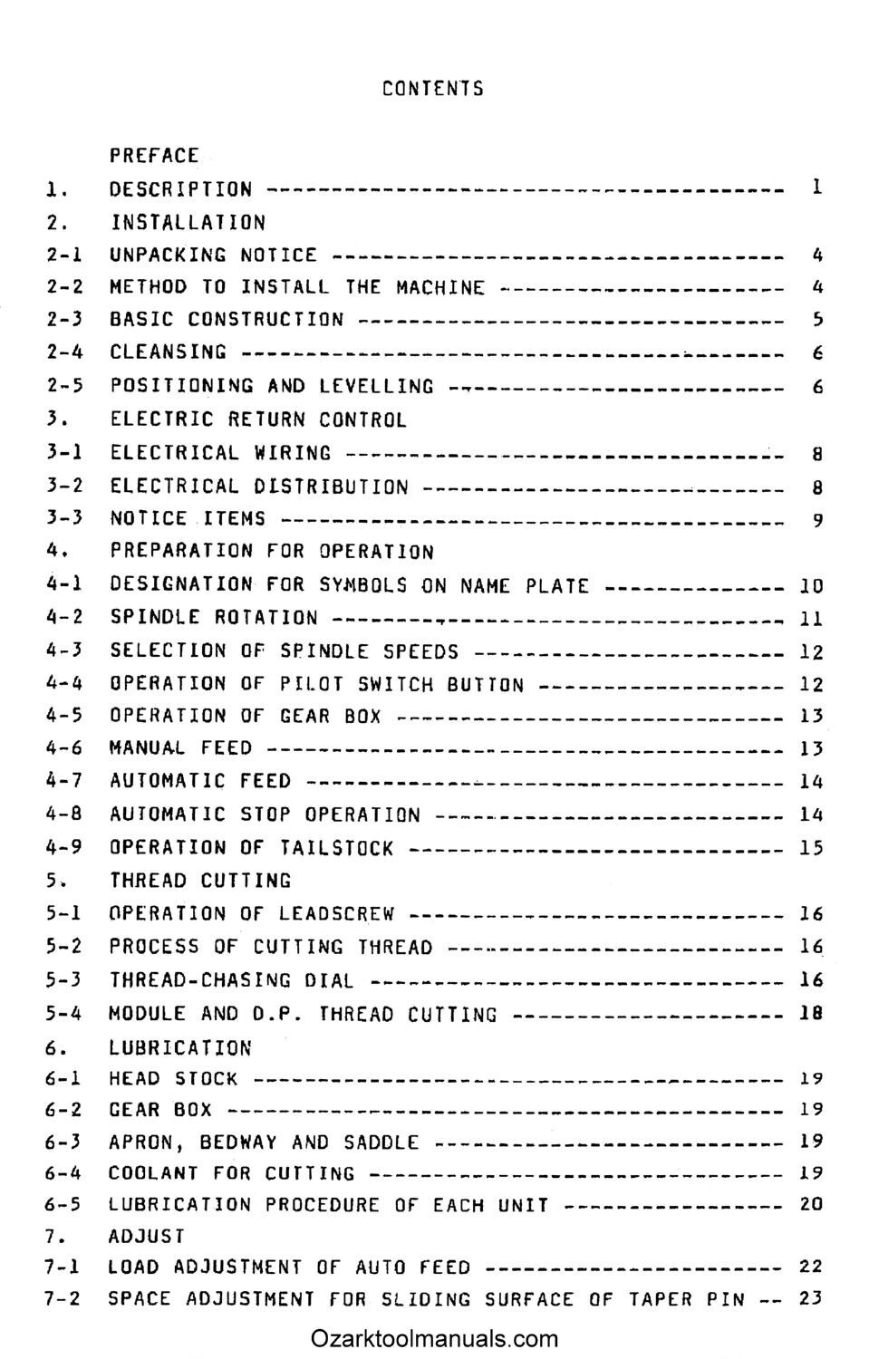 MILLPORT 15″, 17″ SJ Series Metal Lathes Owner, Instructions, Parts Manual 1523