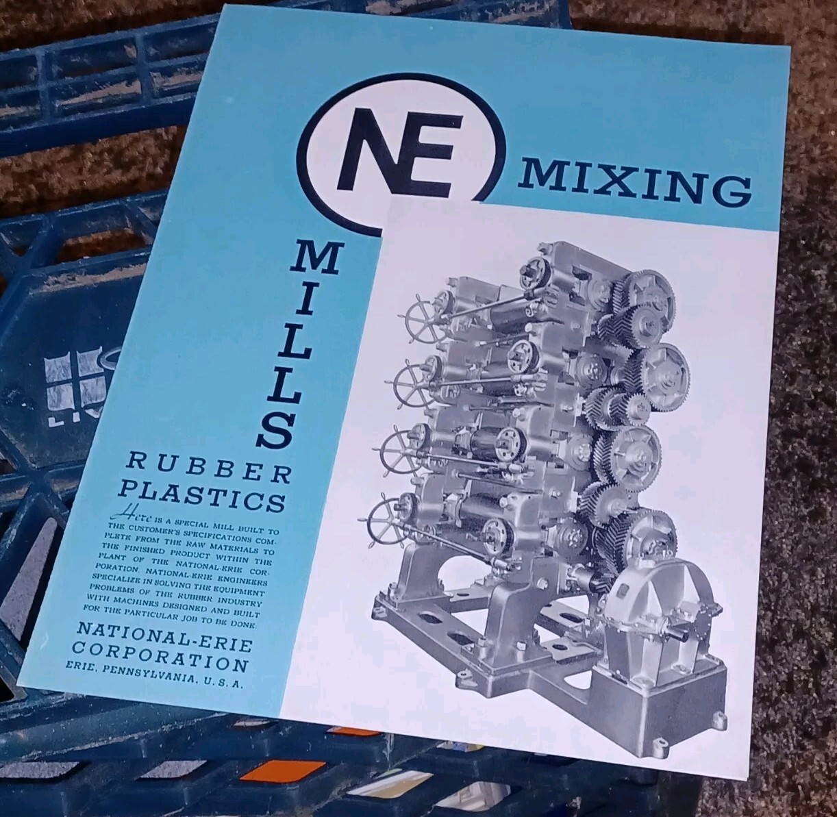 NATIONAL ERIE CORPORATION Mixing Mills Rubber Plastics Machine Sales Catalog VTG