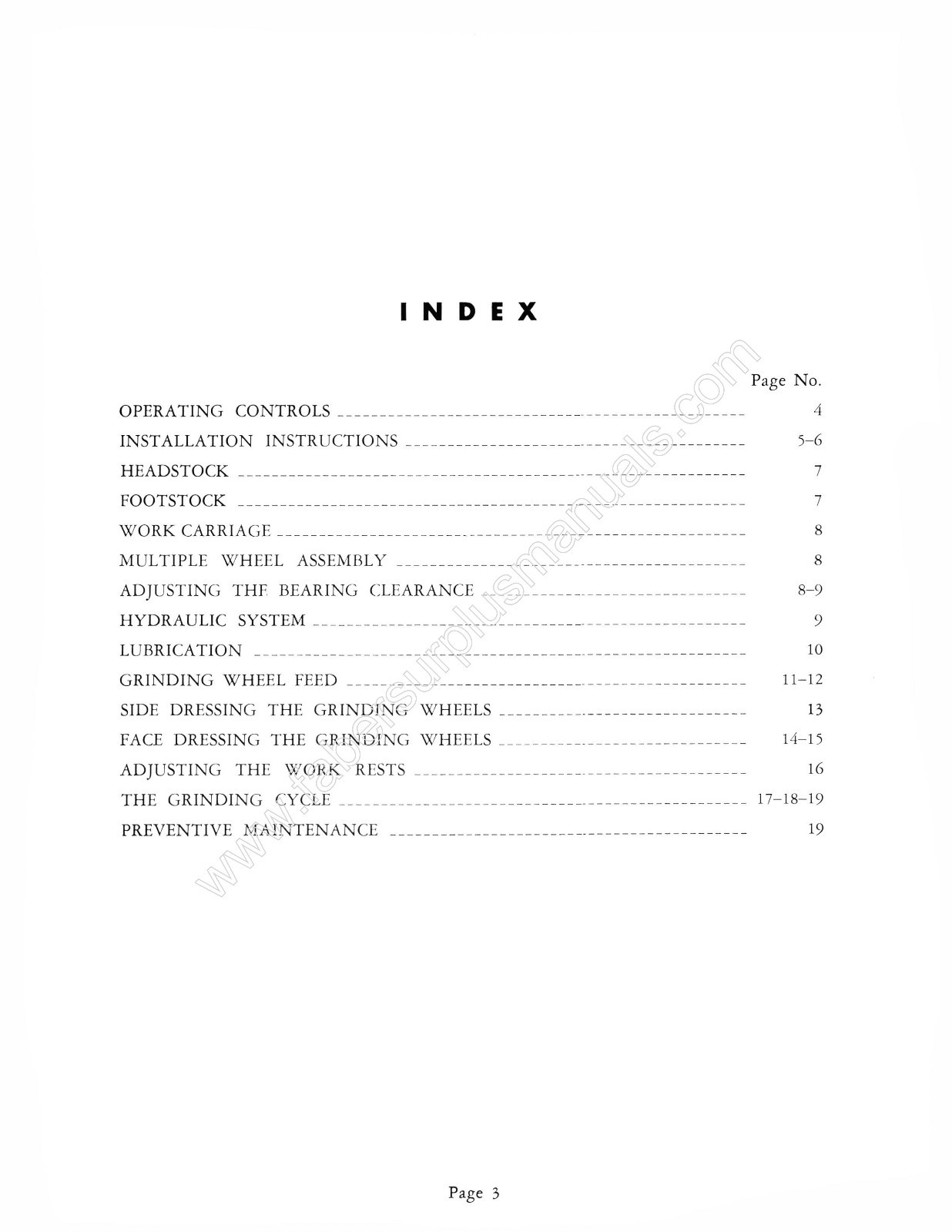 Landis 10″ & 14″ Type IWR Grinder Instruct, Operation & Maintenance Manual *1082