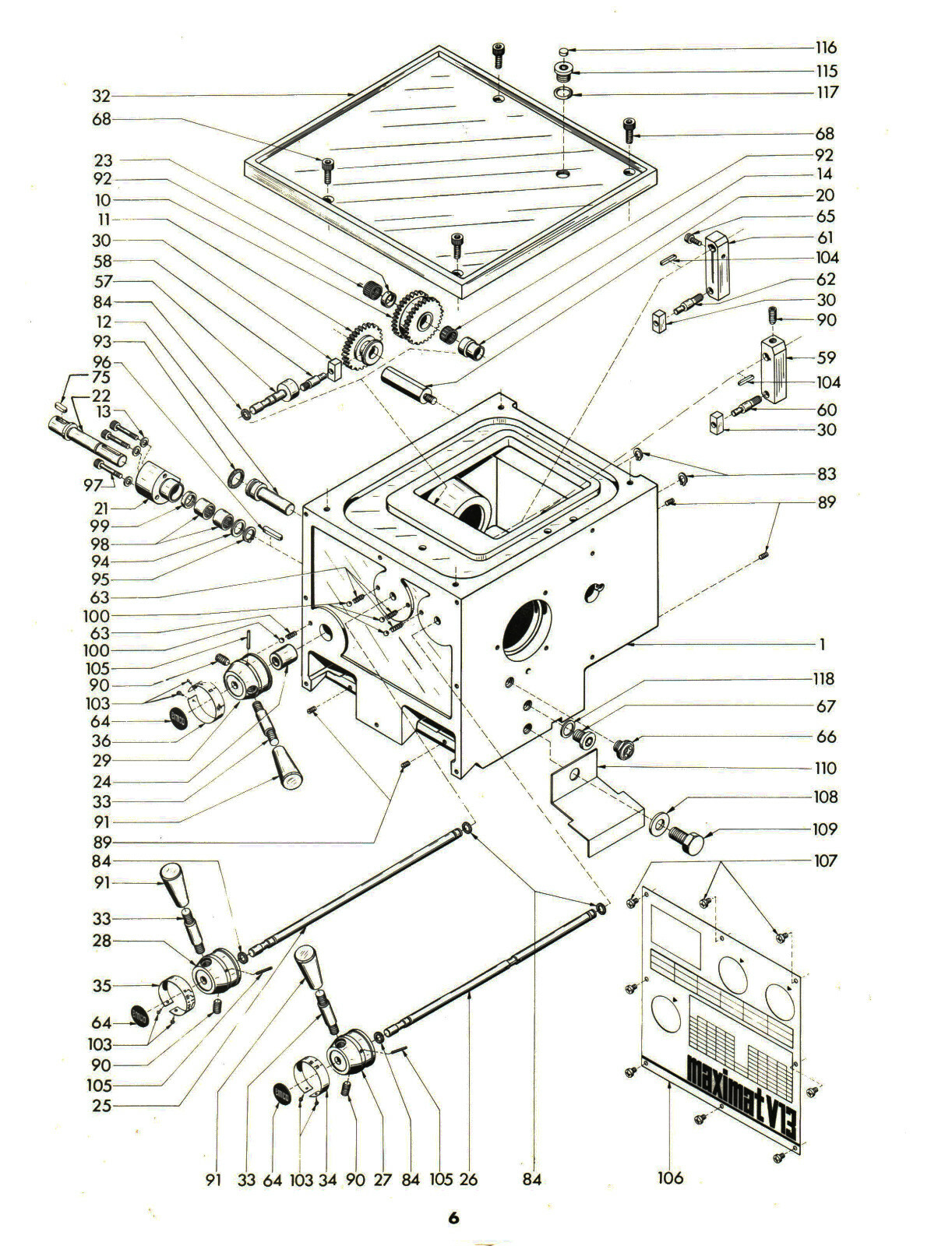 Emco Maximat V13 Lathe Parts Manual #1523