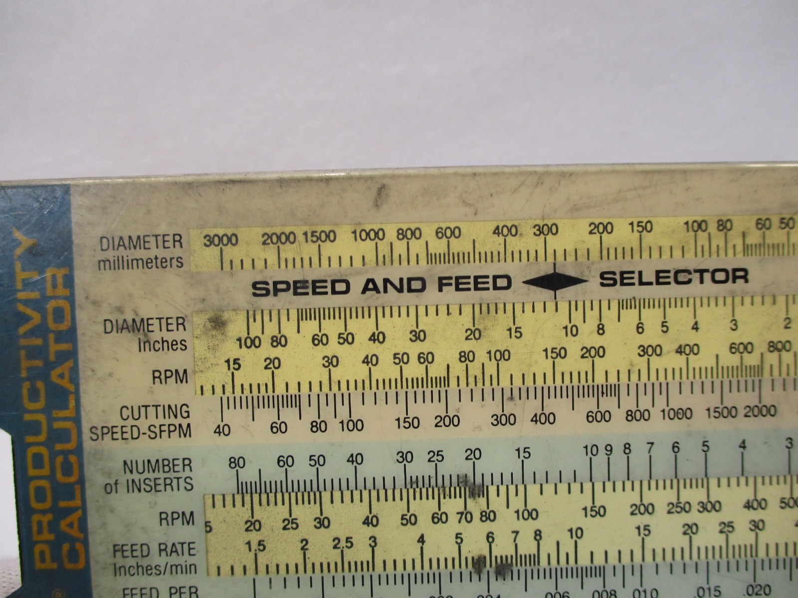 CARBOLOY Speed & Feed MACHINING Slide Calculator Metric Converter 1987 in VGC