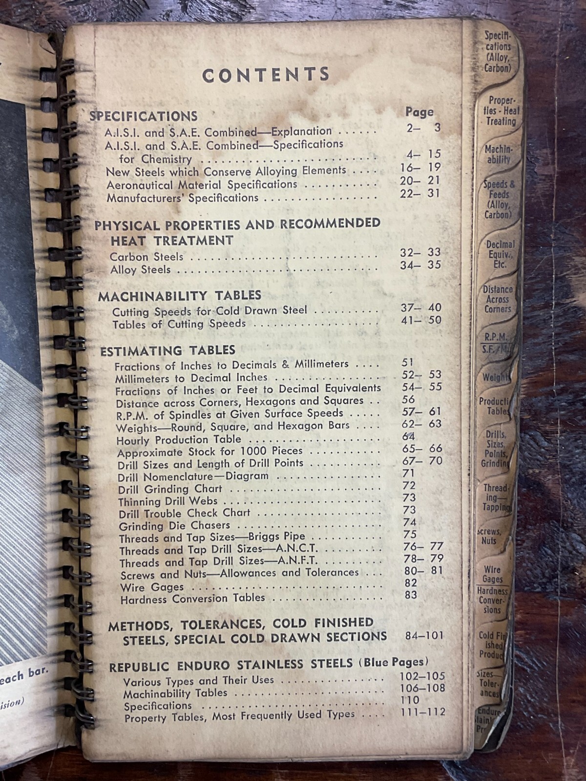 1951 Steel Handbook for Machine Tool Users-by Republic Steel-Leatherbound