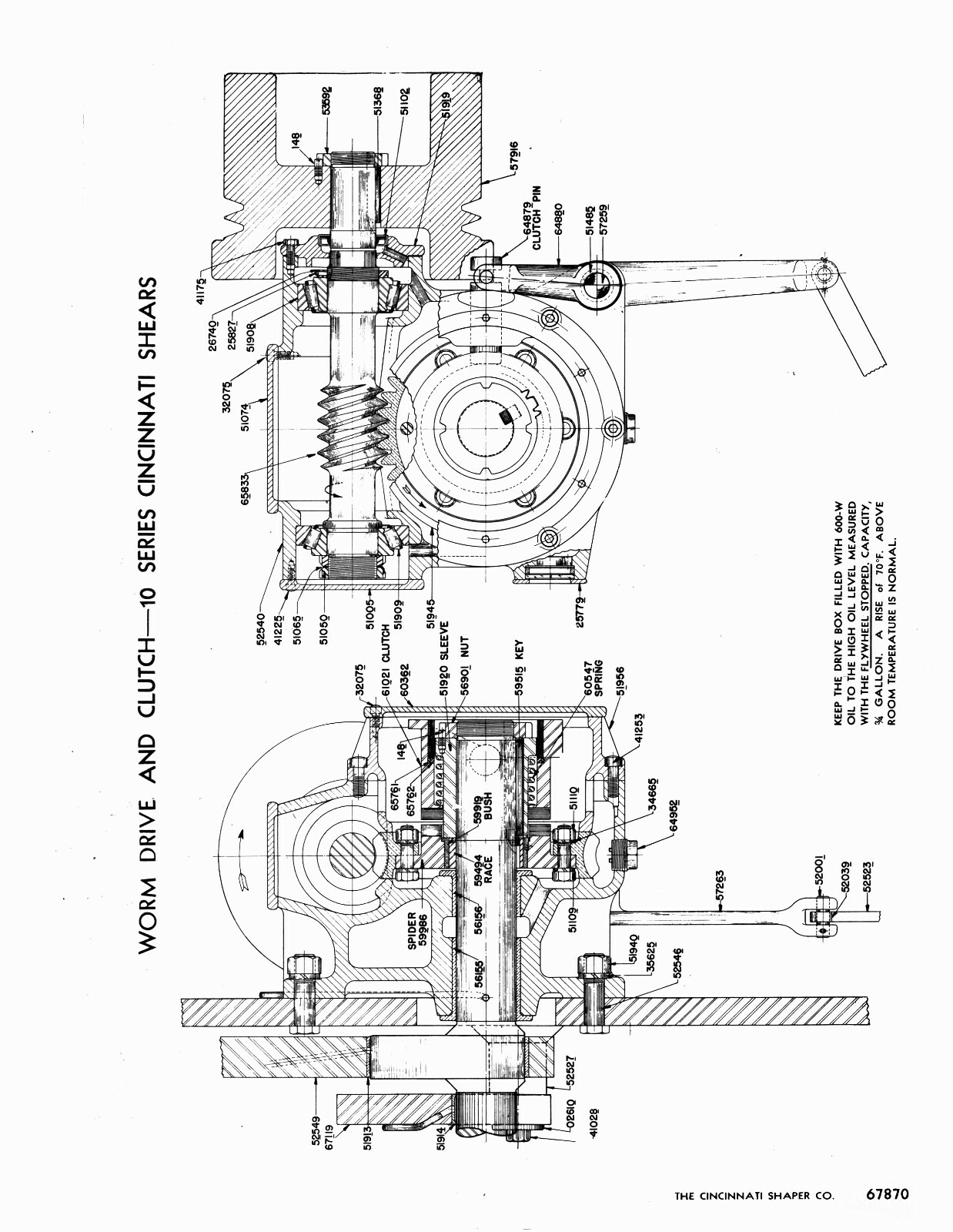 Cincinnatti Series 10 Metal Shear Operator & Parts List Manual #1529