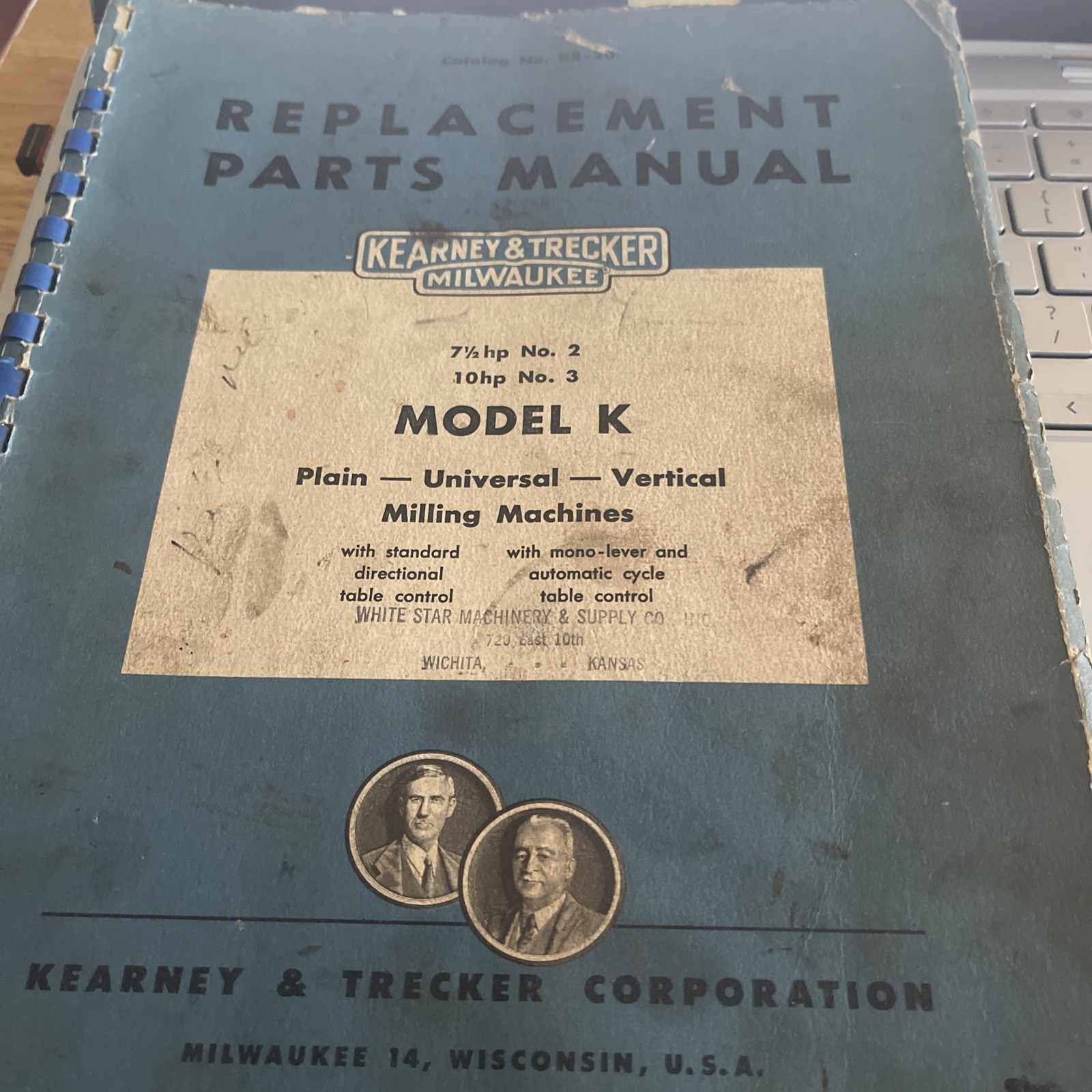 Replacement Parts Manual No.2 & No.3 Model K Milling Machines Kearney&Trecker