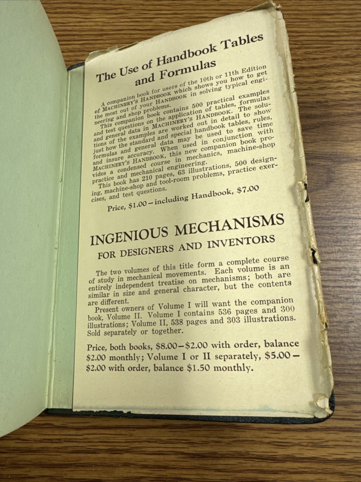 Machinery’s Handbook, 11th Edition 4th Printing 1943 With Dust Jacket RARE!