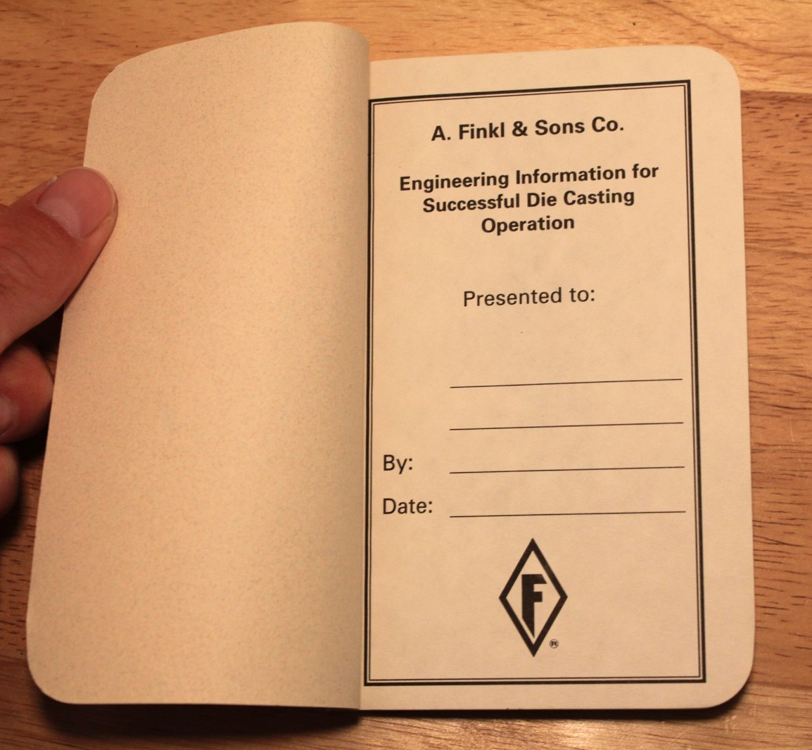 A Finkl & Sons Co. Finkl Die Casting Handbook 1996
