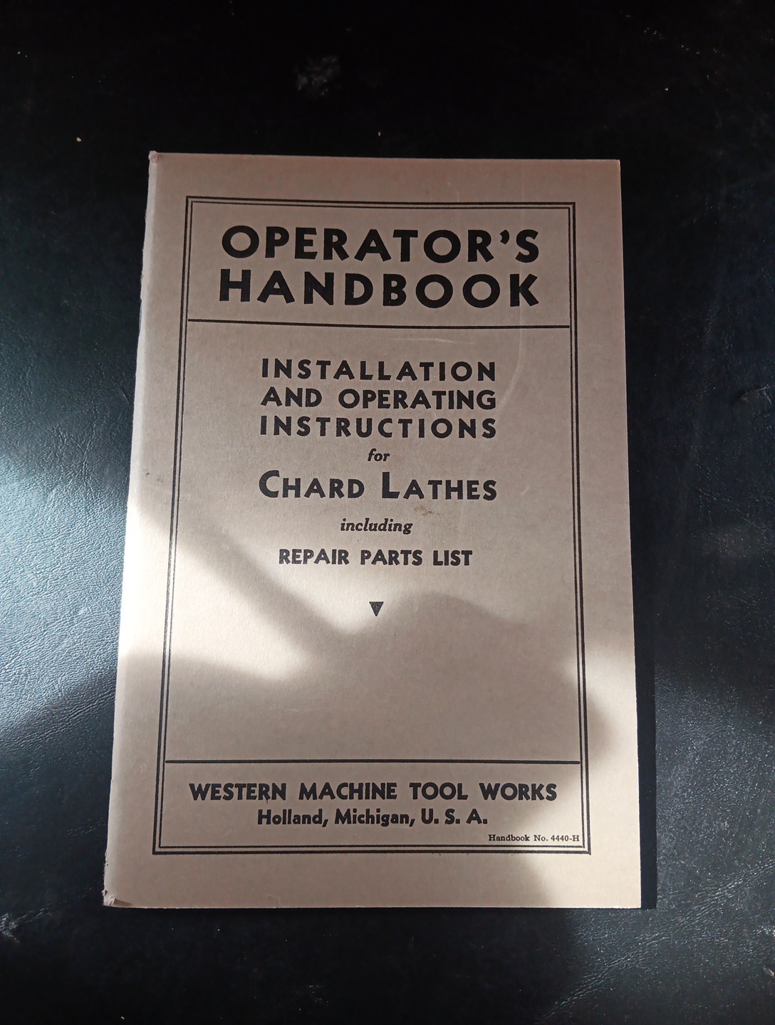 Western Chard Lathe Operators Manual & Parts List