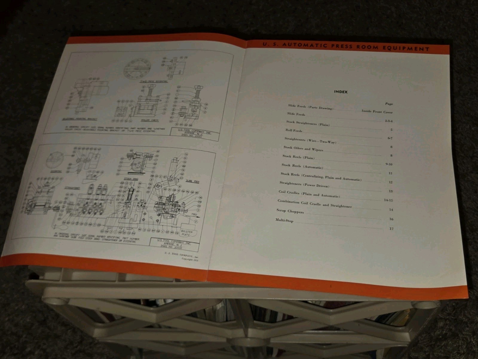 U.S. Tool Co. NJ Automatic Press Room Equipment Product Catalog Book Booklet US