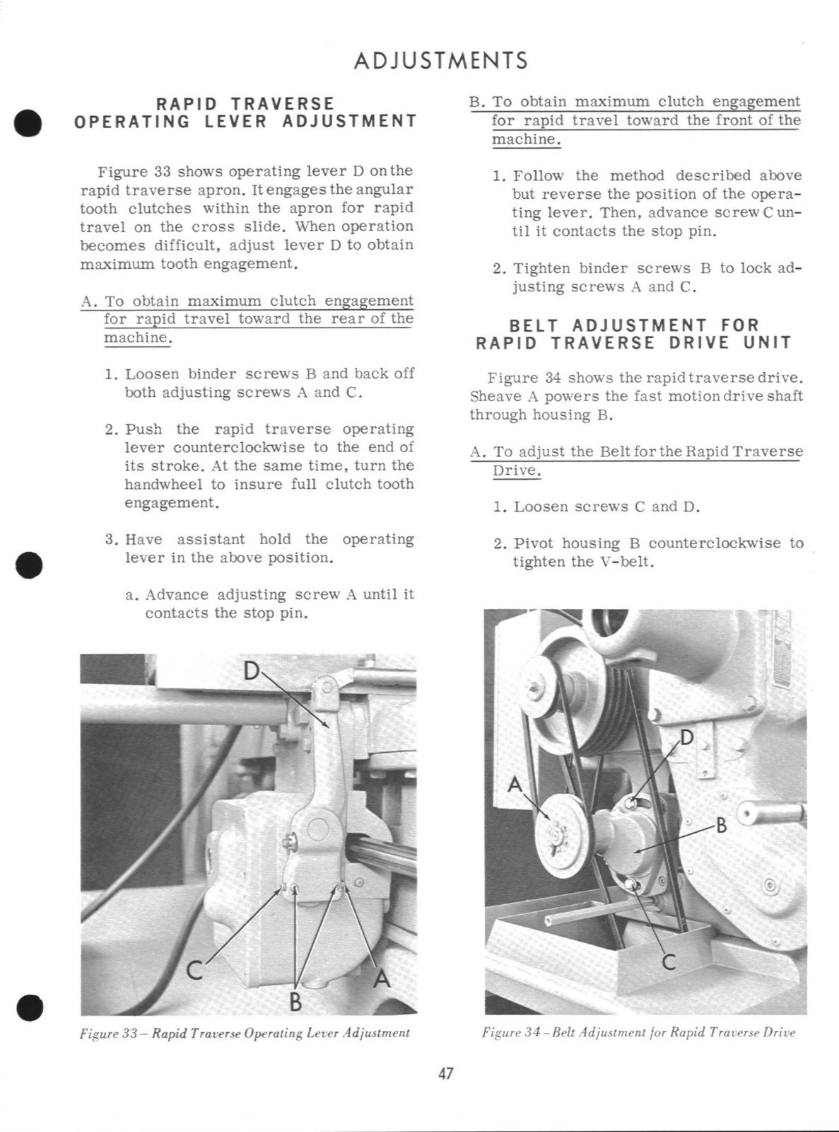 Parts & Service Manual Fits Textron Jones & Lamson No 7 Lathe
